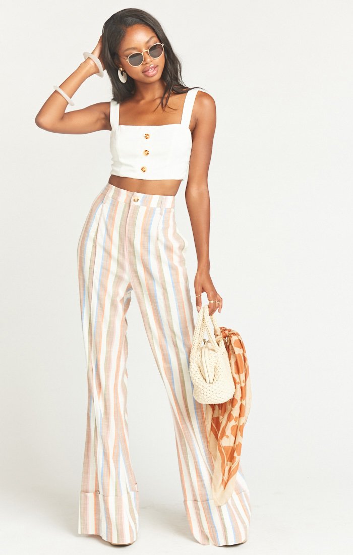 Rayon Spandex Pants with Belt Loops & Side Pockets | Edison