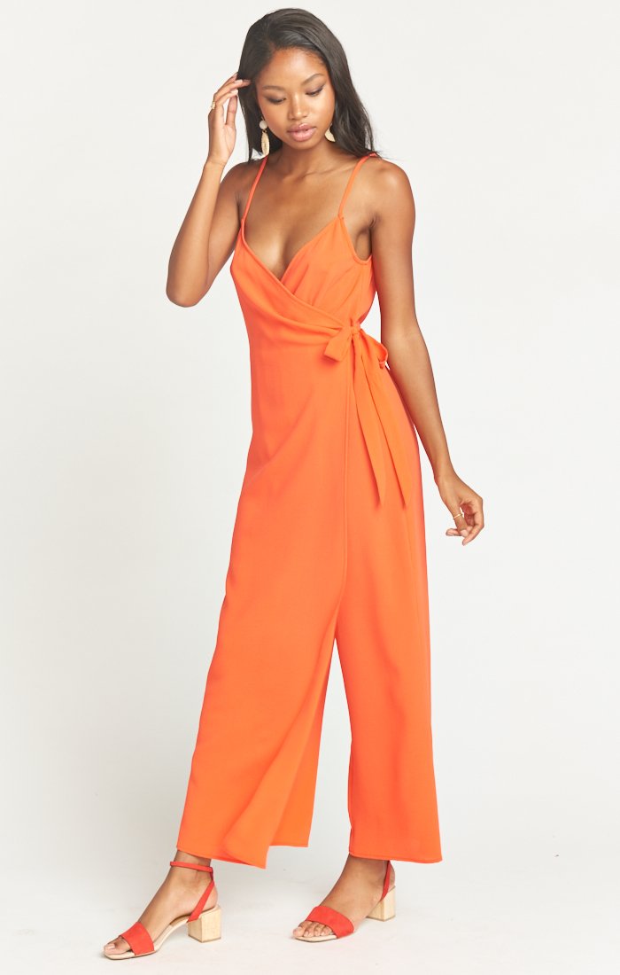 V-Neck Jumpsuit with Back Zip & Adjustable Straps | Daria