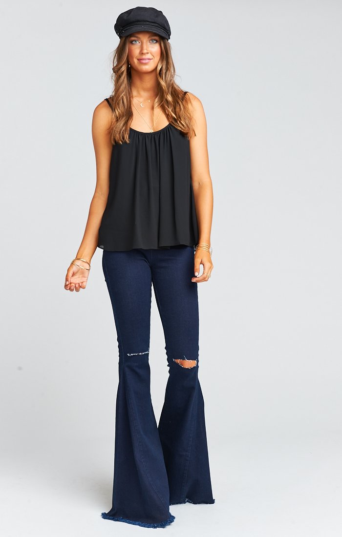 Spaghetti Strap Swing Tank Top | Loose-Fitting & Wrinkle-Resistant | Mu