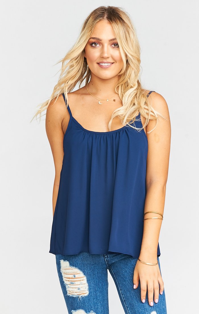 Spaghetti Strap Swing Tank Top | Loose-Fitting & Wrinkle-Resistant | Mu