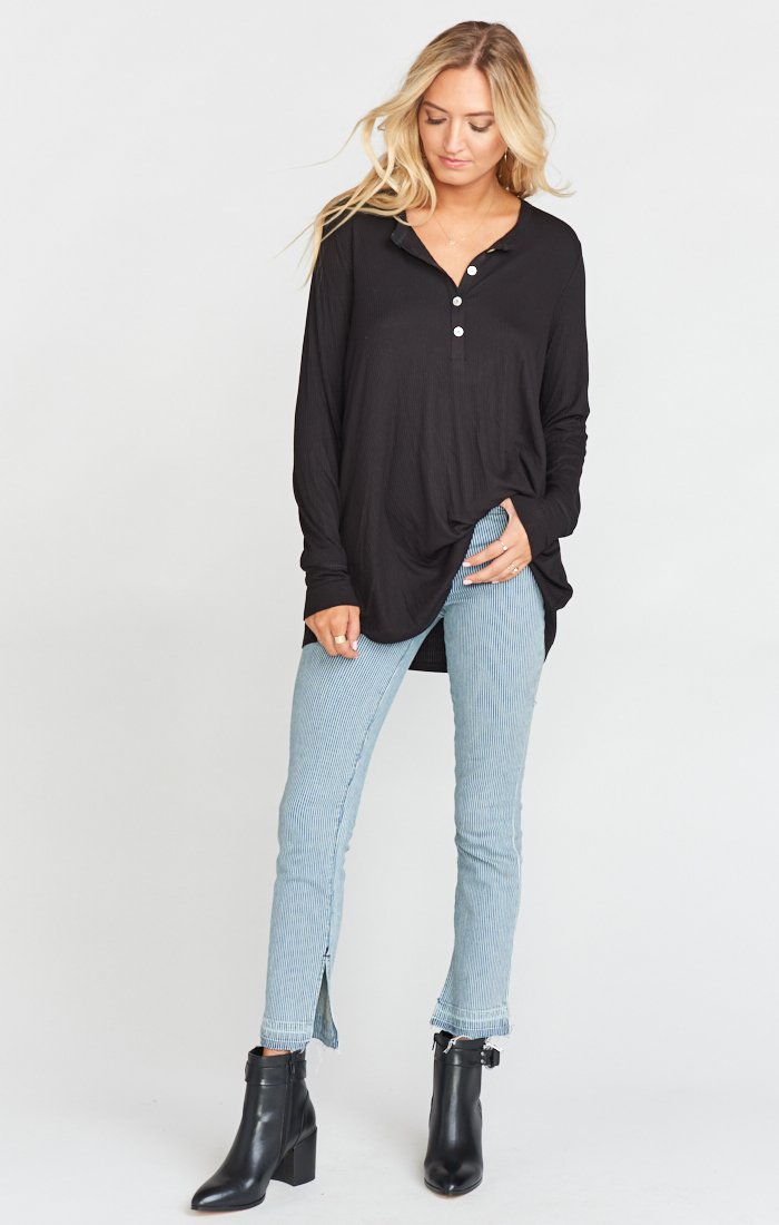Long Sleeve Henley Shirt for Sleep & Lounge | Hibernate