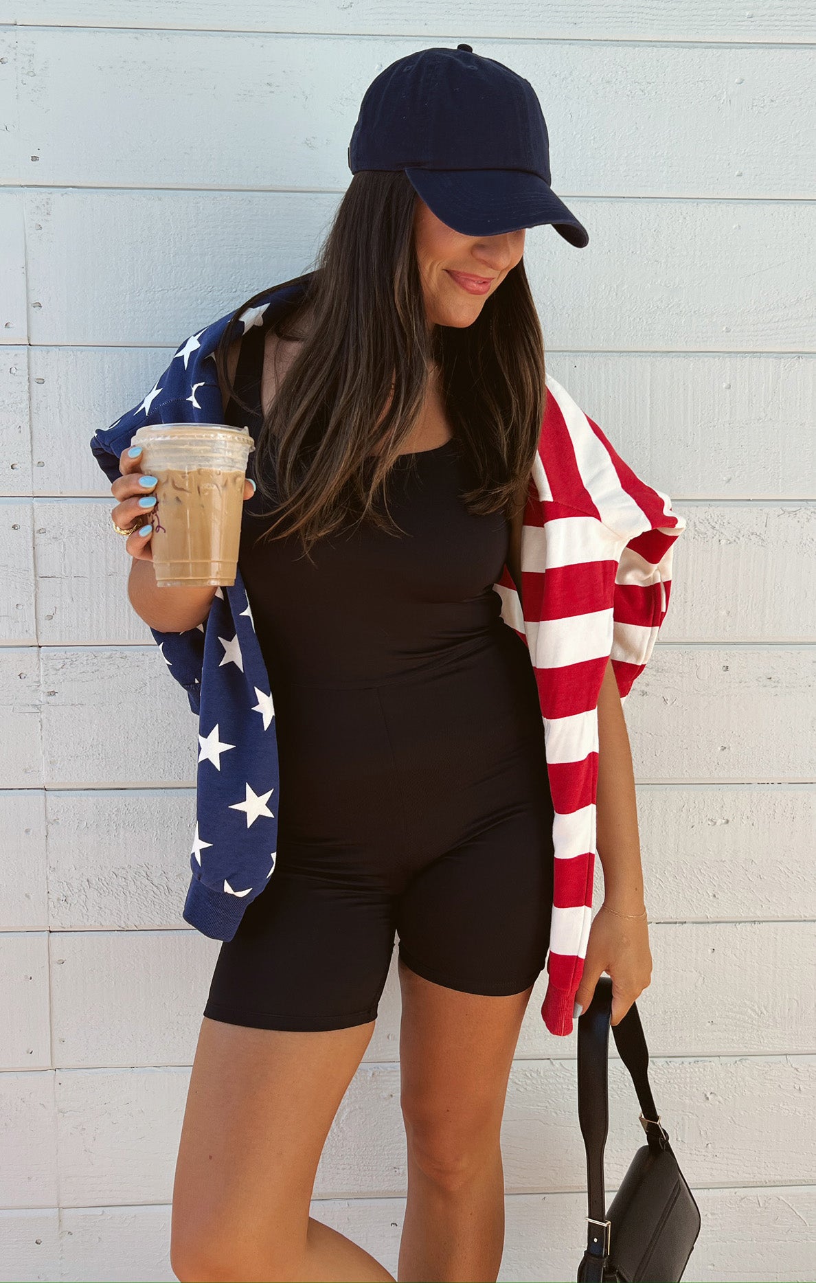 Patriotic Oversized Half Zip Sweatshirt for Beach Nights | Benny