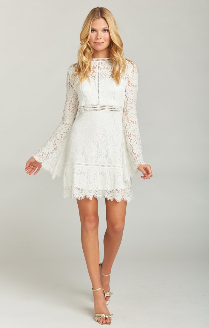 Mini Dress with Bell Sleeves & Zip Closure | Naomi