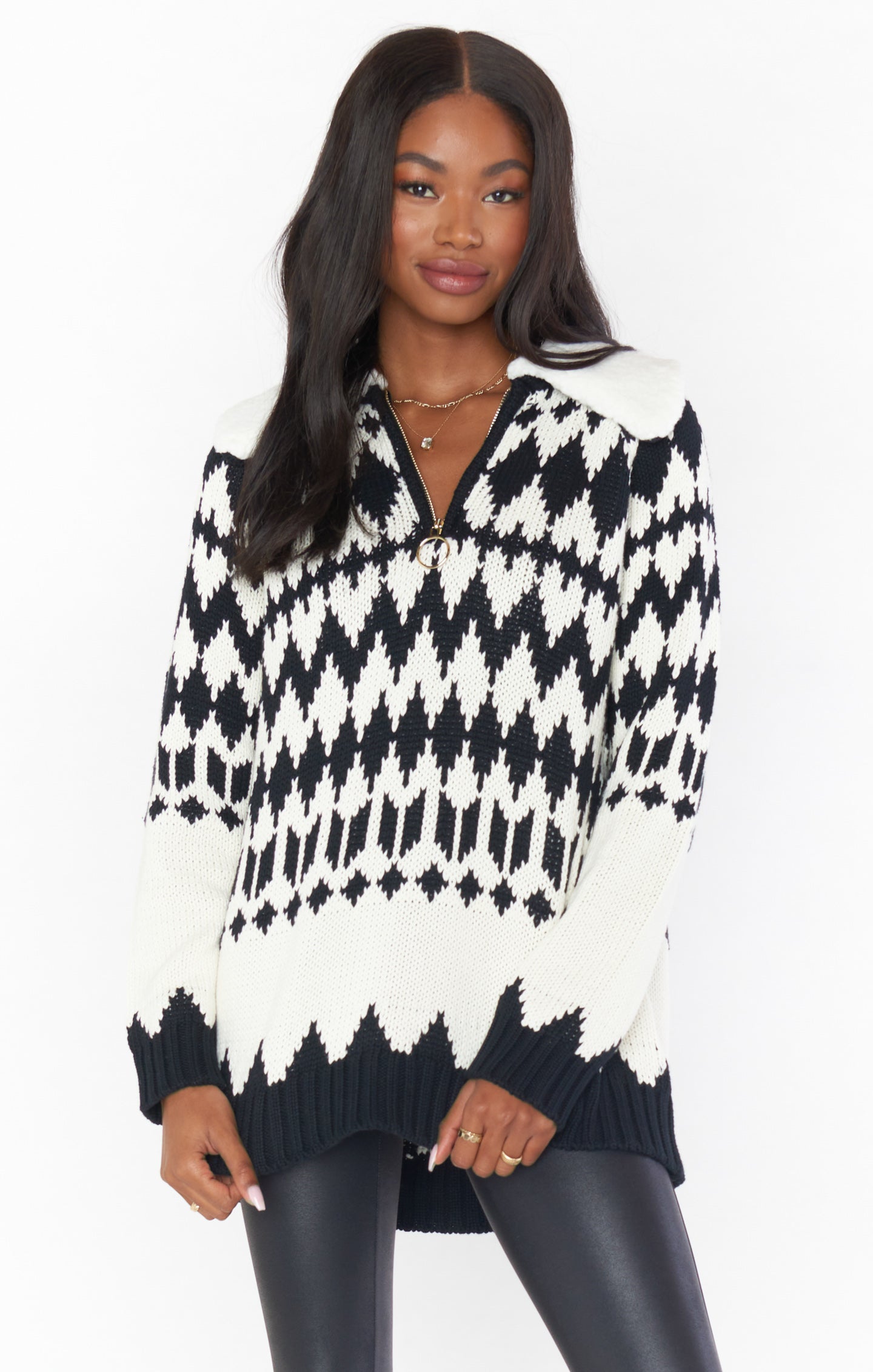 White Faux Sherpa Pullover for Skiing & Winter | Sun Valley
