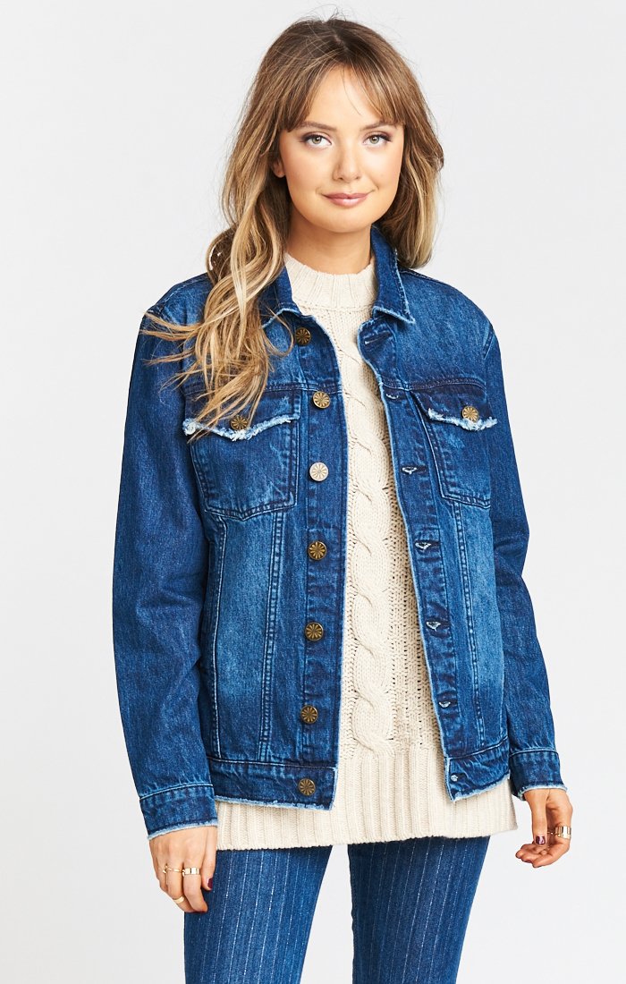 Distressed Denim Jacket for Men with Button Closure & Pockets | Drine