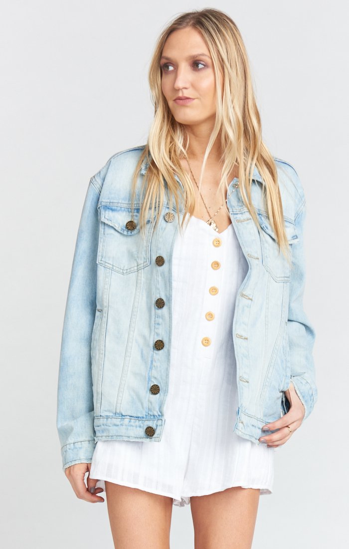 Distressed Denim Jacket for Men with Button Closure & Pockets | Drine