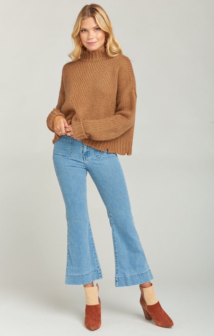Farrah Cropped Trouser in Cotton-Spandex Blend | Made in USA