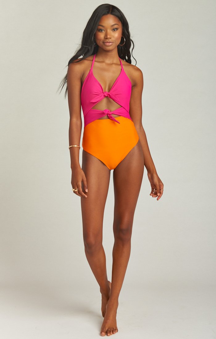 Double Tie Halter One Piece | Mai