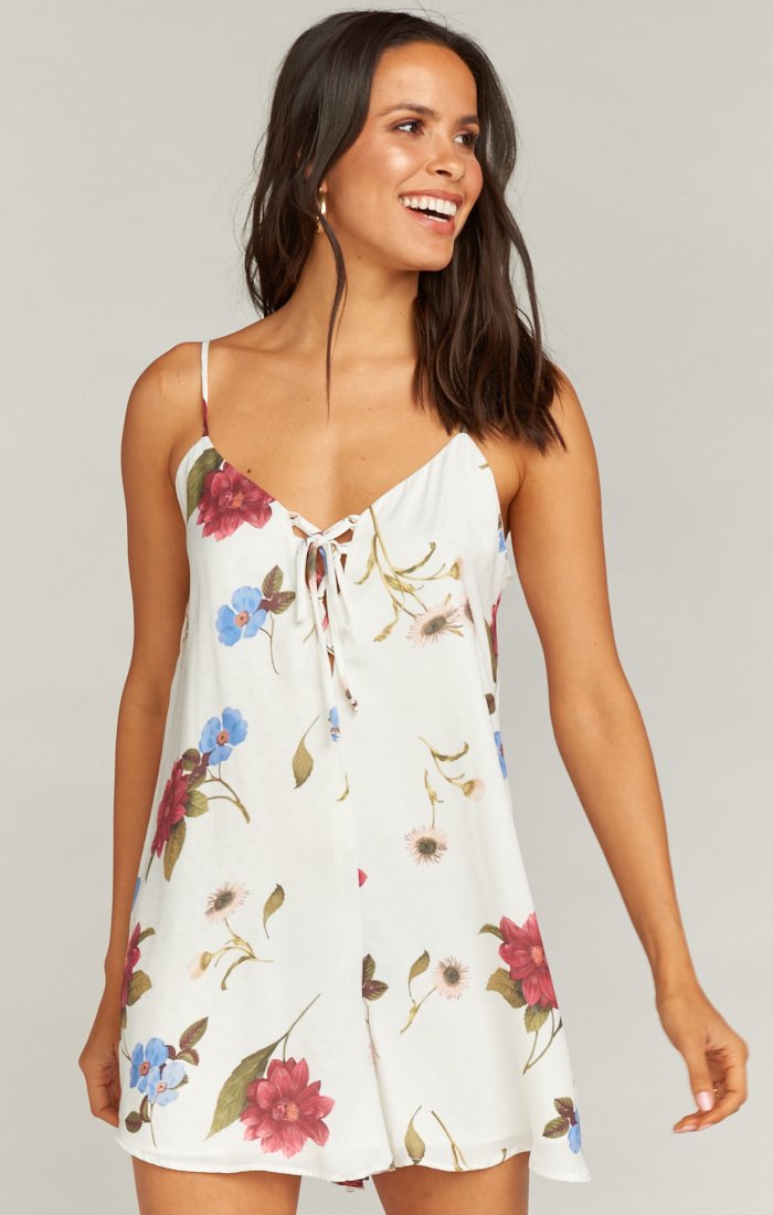 Lace-Up Front Romper with Adjustable Straps | Rebel Romper