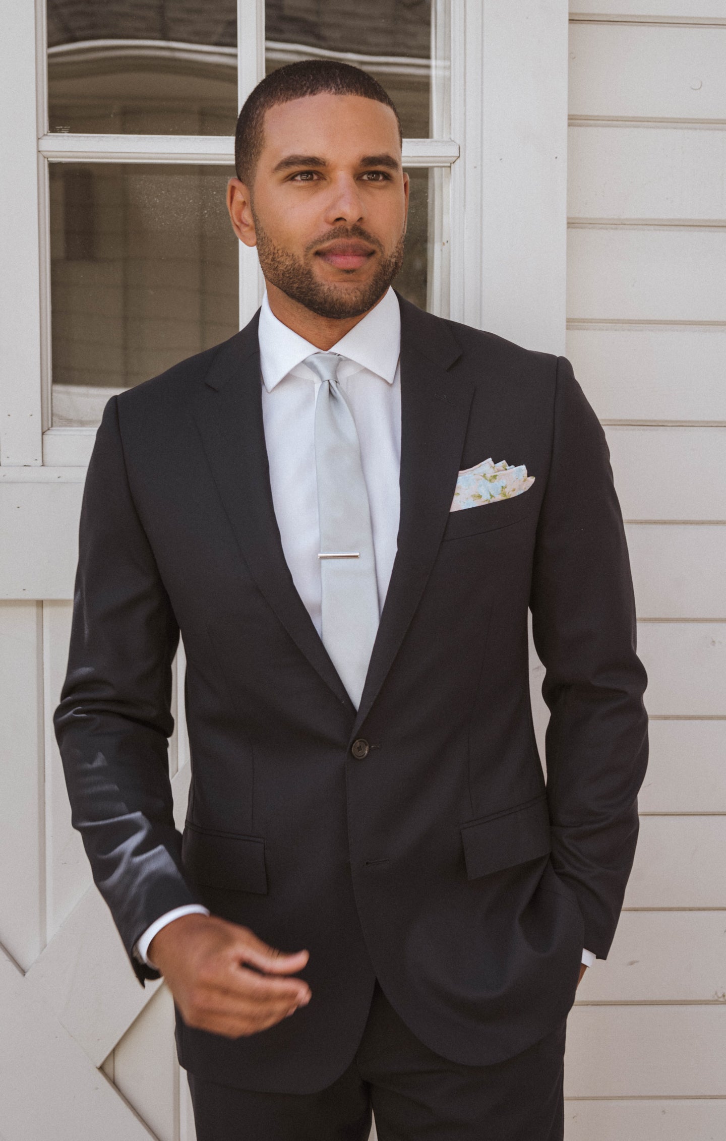 Steel Blue Solid Neck Tie for Men | Nico Neckwear