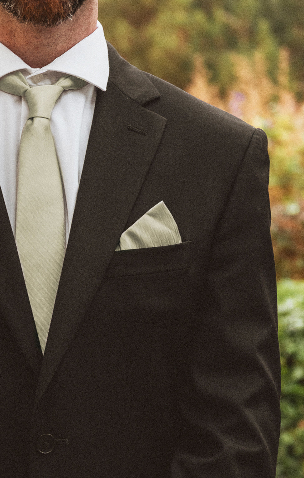 Moss Green Solid Pocket Square for Men | Sam