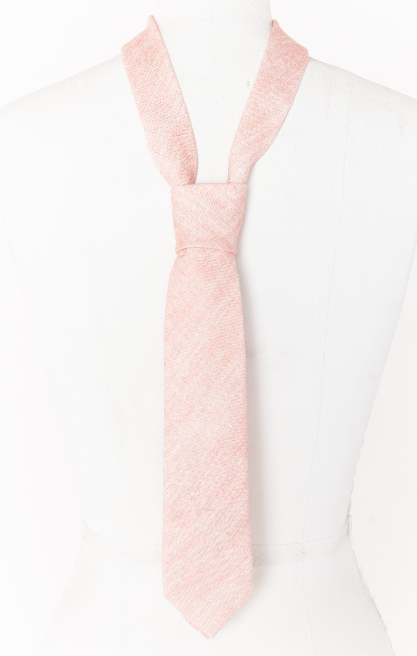 Dusty Blush Linen Neck Tie for Men | Nico