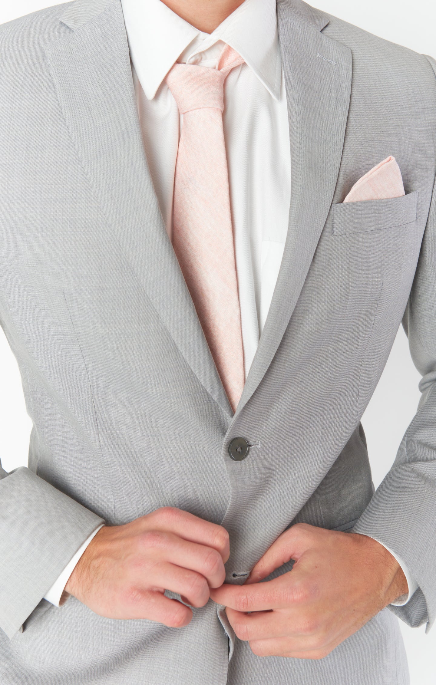 Dusty Blush Linen Neck Tie for Men | Nico