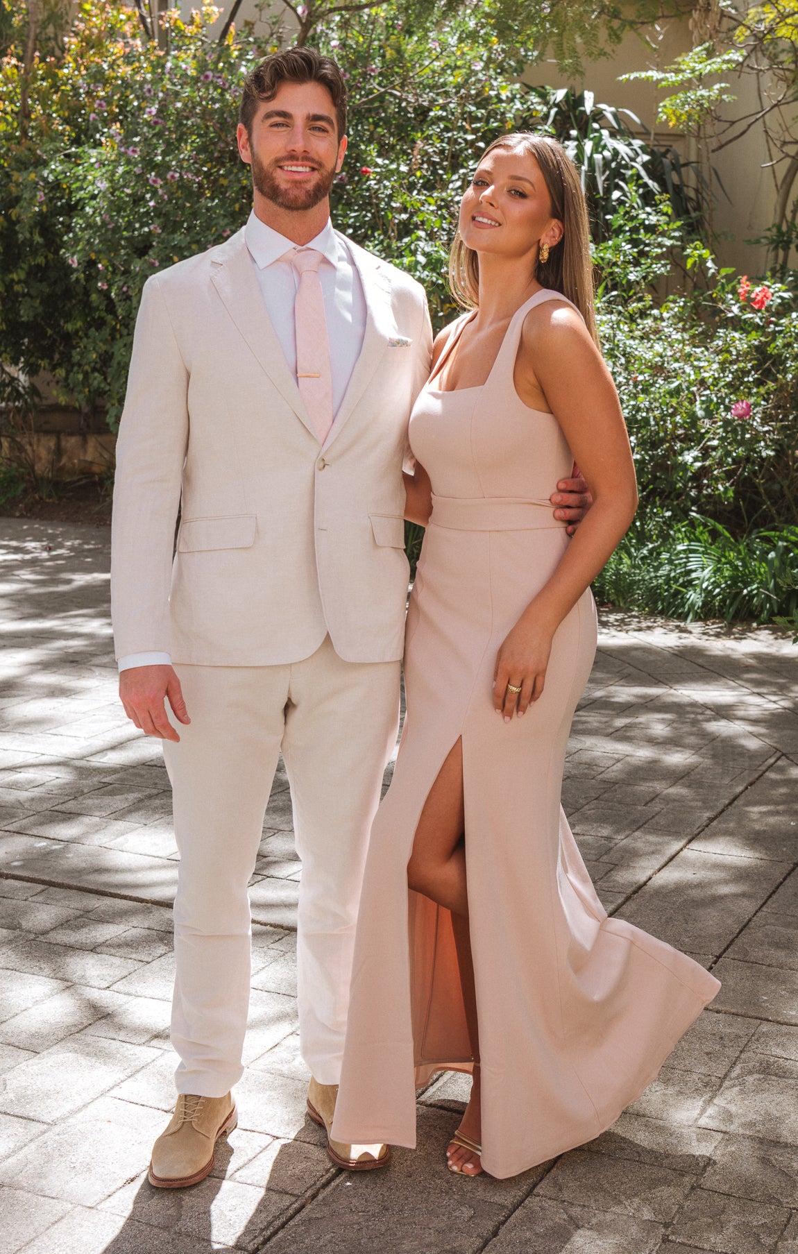 Dusty Blush Linen Neck Tie for Men | Nico