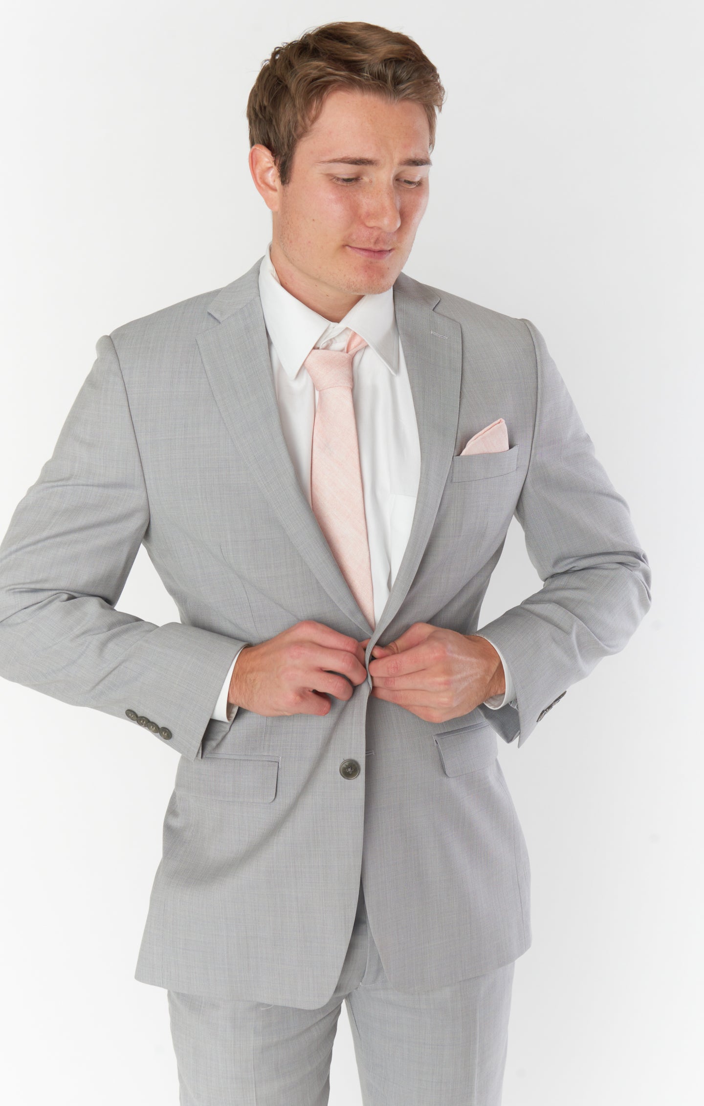 Dusty Blush Linen Neck Tie for Men | Nico
