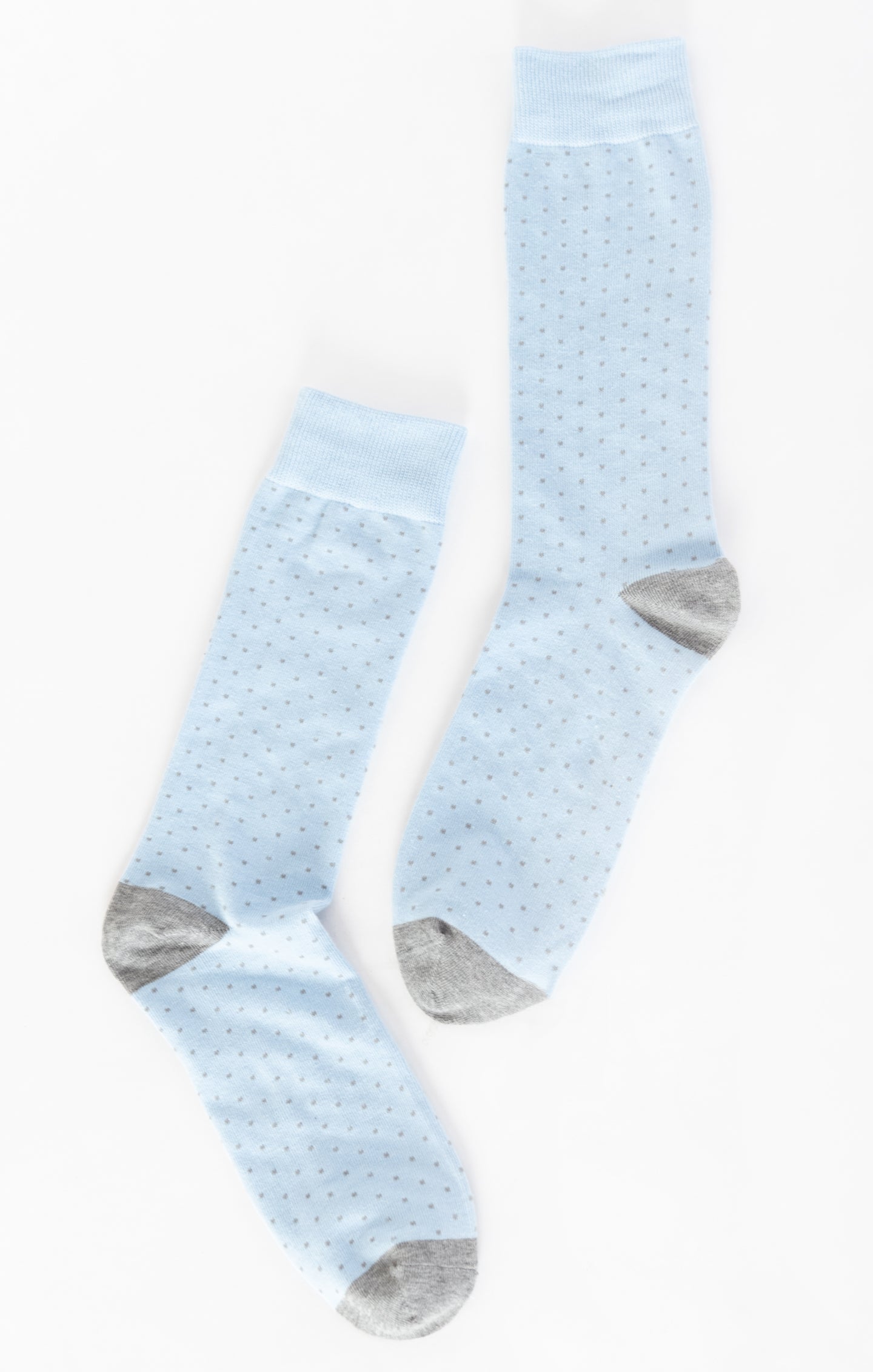 Steel Blue Dots Dress Socks for Men | Owen Socks