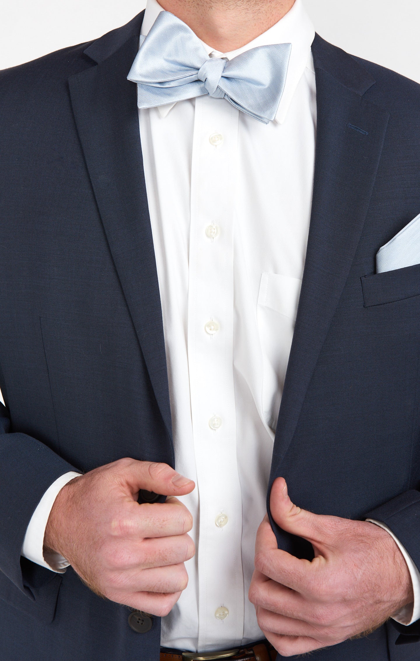 Steel Blue Solid Bow Tie for Weddings & Formal Events | Josh Bow Tie