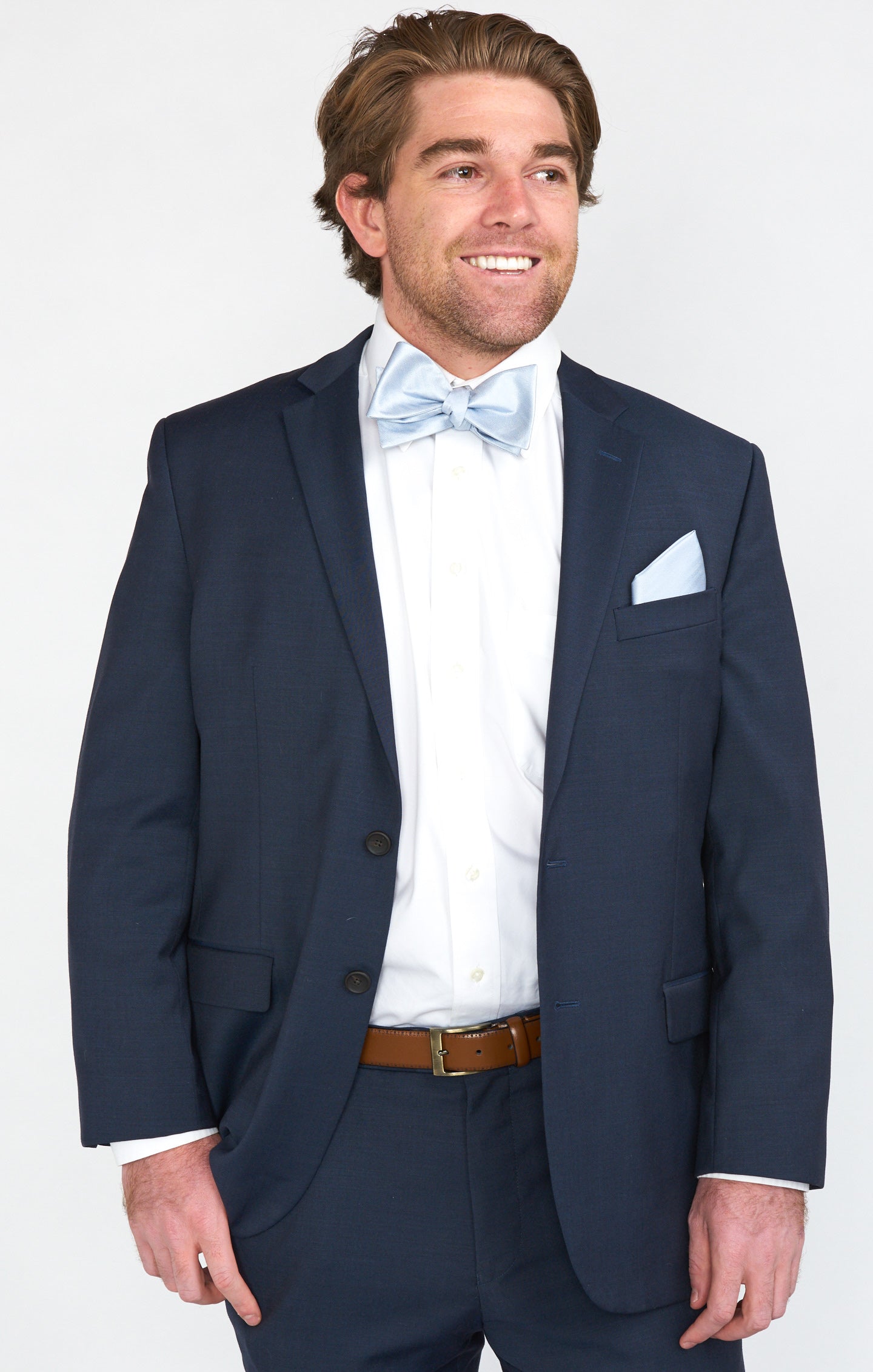 Steel Blue Solid Bow Tie for Weddings & Formal Events | Josh Bow Tie