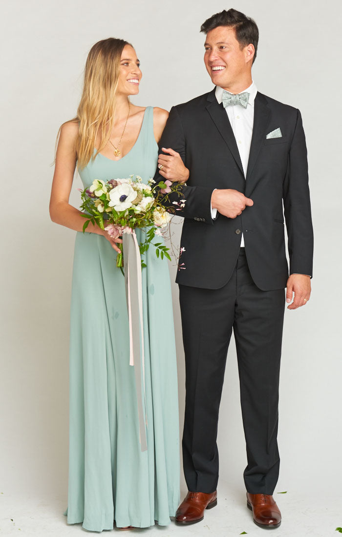 Silver Sage Dot Bow Tie for Weddings & Formal Events | Josh Bow Tie