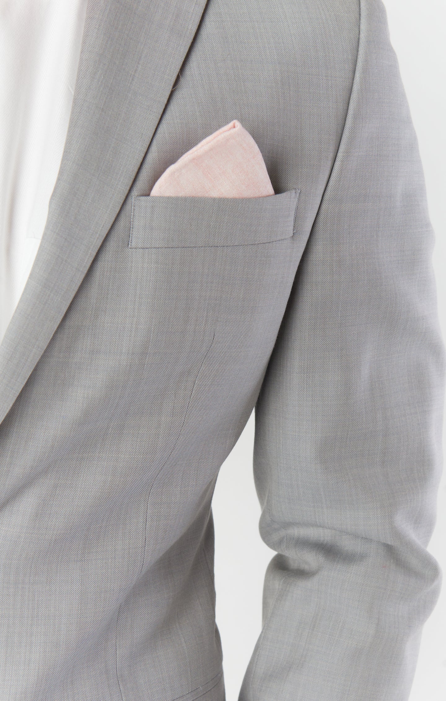 Dusty Blush Linen Pocket Square for Weddings & Formal Events | Sam