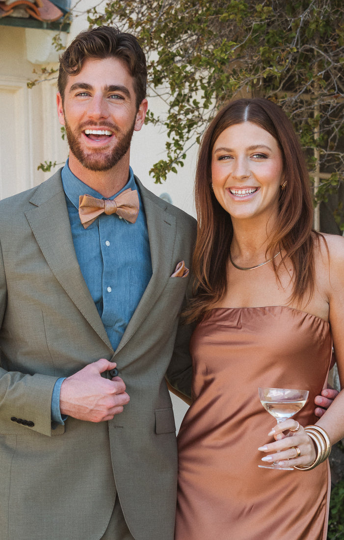 Copper Solid Bow Tie for Weddings & Formal Events | Josh