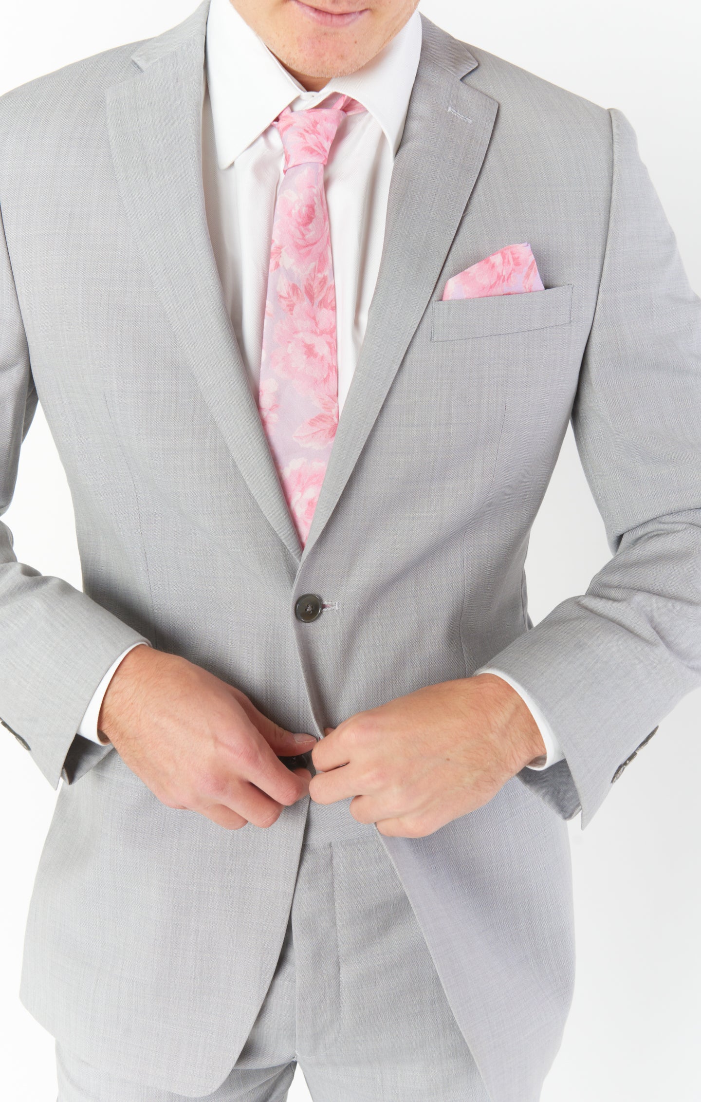 Floral Neck Tie for Weddings & Events | Nico Blushing Floral