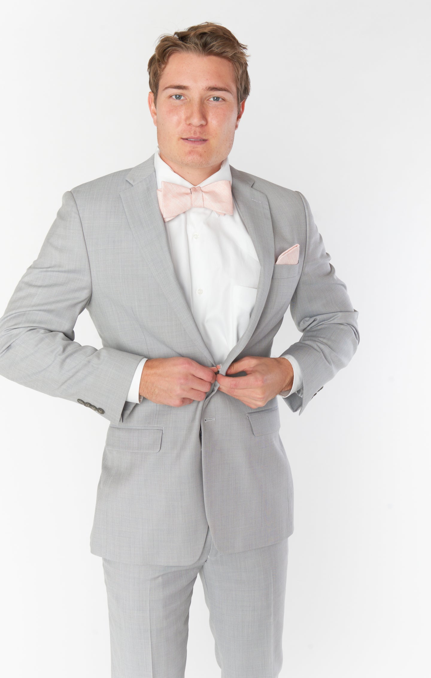 Dusty Blush Linen Bow Tie for Weddings | Josh Bow Tie