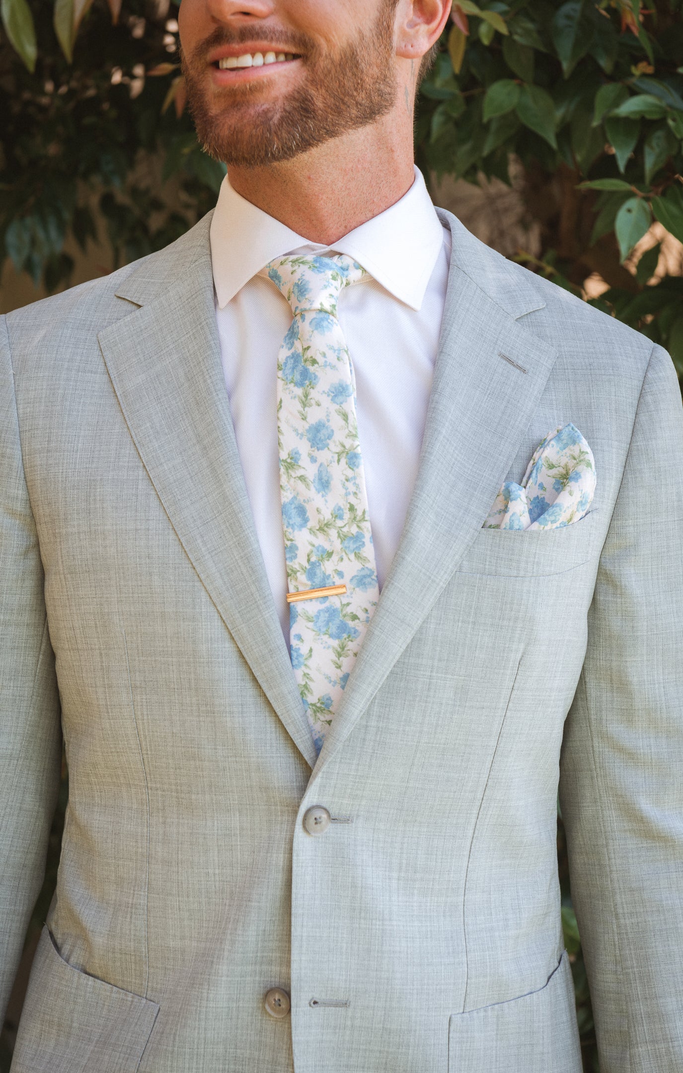 Rose Print Neck Tie for Weddings & Formal Wear | Nico Collection