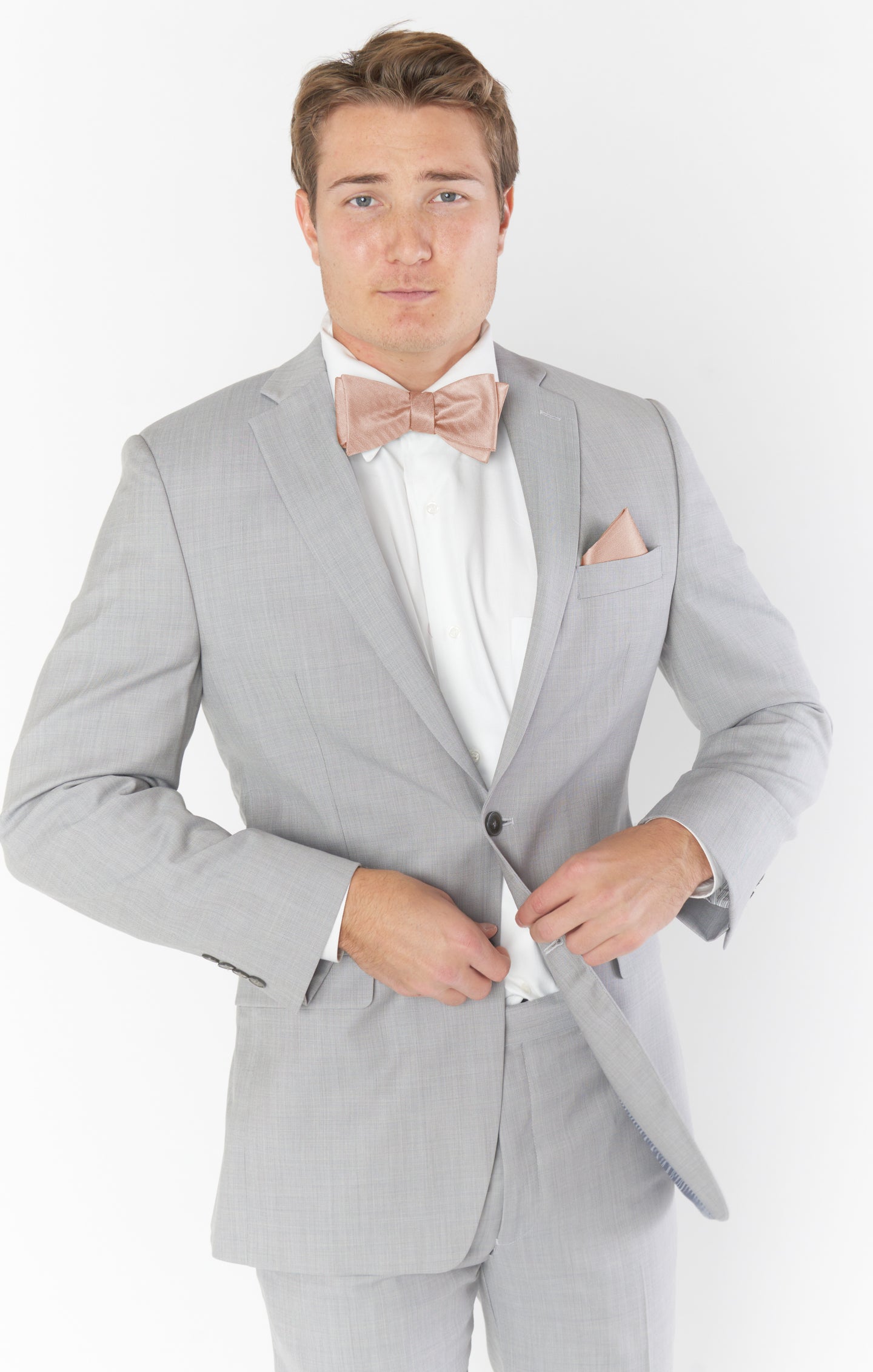 Rose Gold Solid Bow Tie for Weddings & Formal Events | Josh Bow Tie