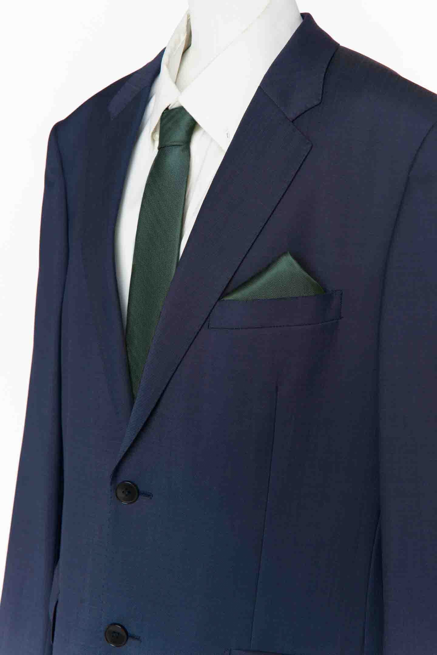 Emerald Green Solid Pocket Square for Formal Wear | Sam