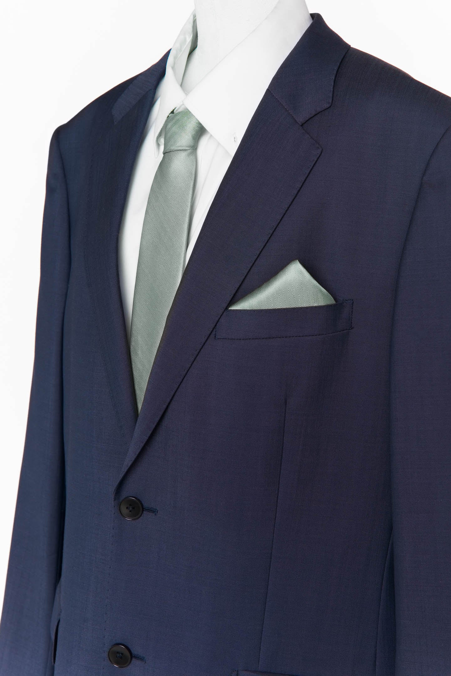 Deep Sage Solid Pocket Square for Men | Sam
