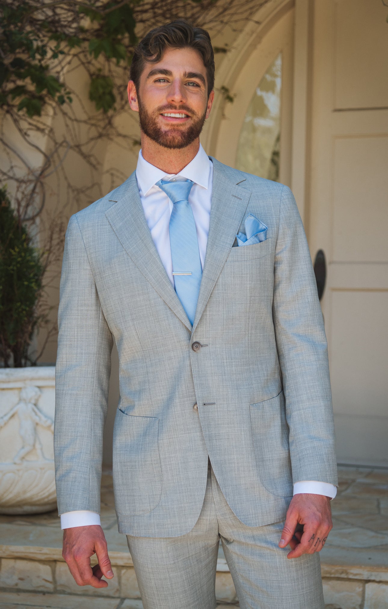 Baby Blue Silk Neck Tie for Weddings & Formal Wear | Nico