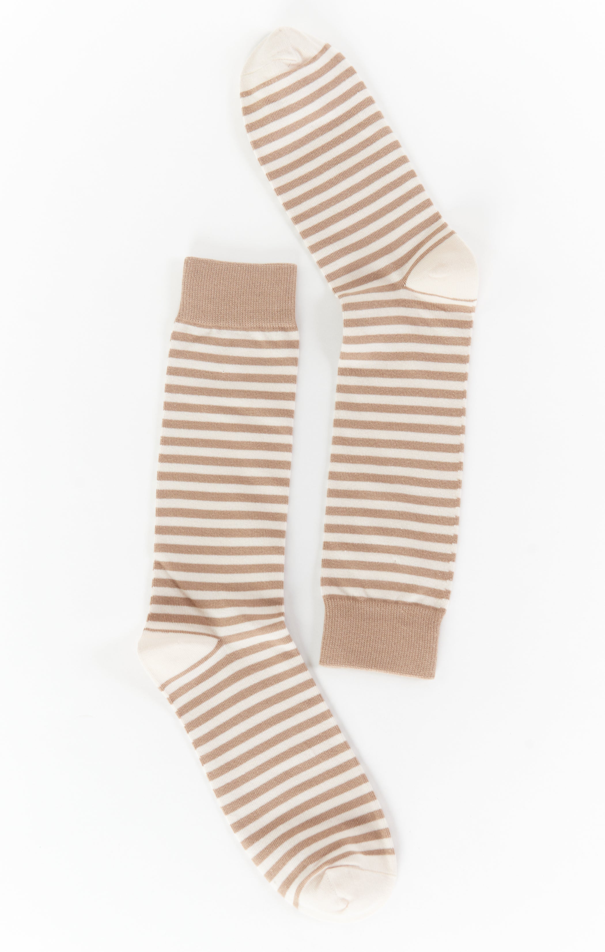 Beige and Dune Striped Socks for Groomsmen & Weddings | Owen Socks