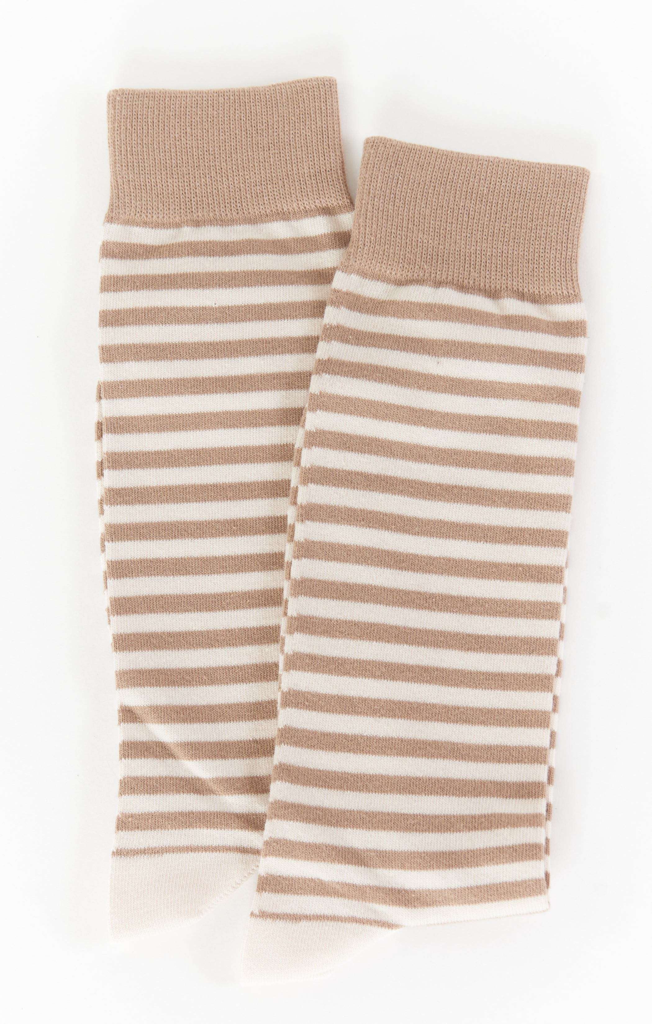 Beige and Dune Striped Socks for Groomsmen & Weddings | Owen Socks