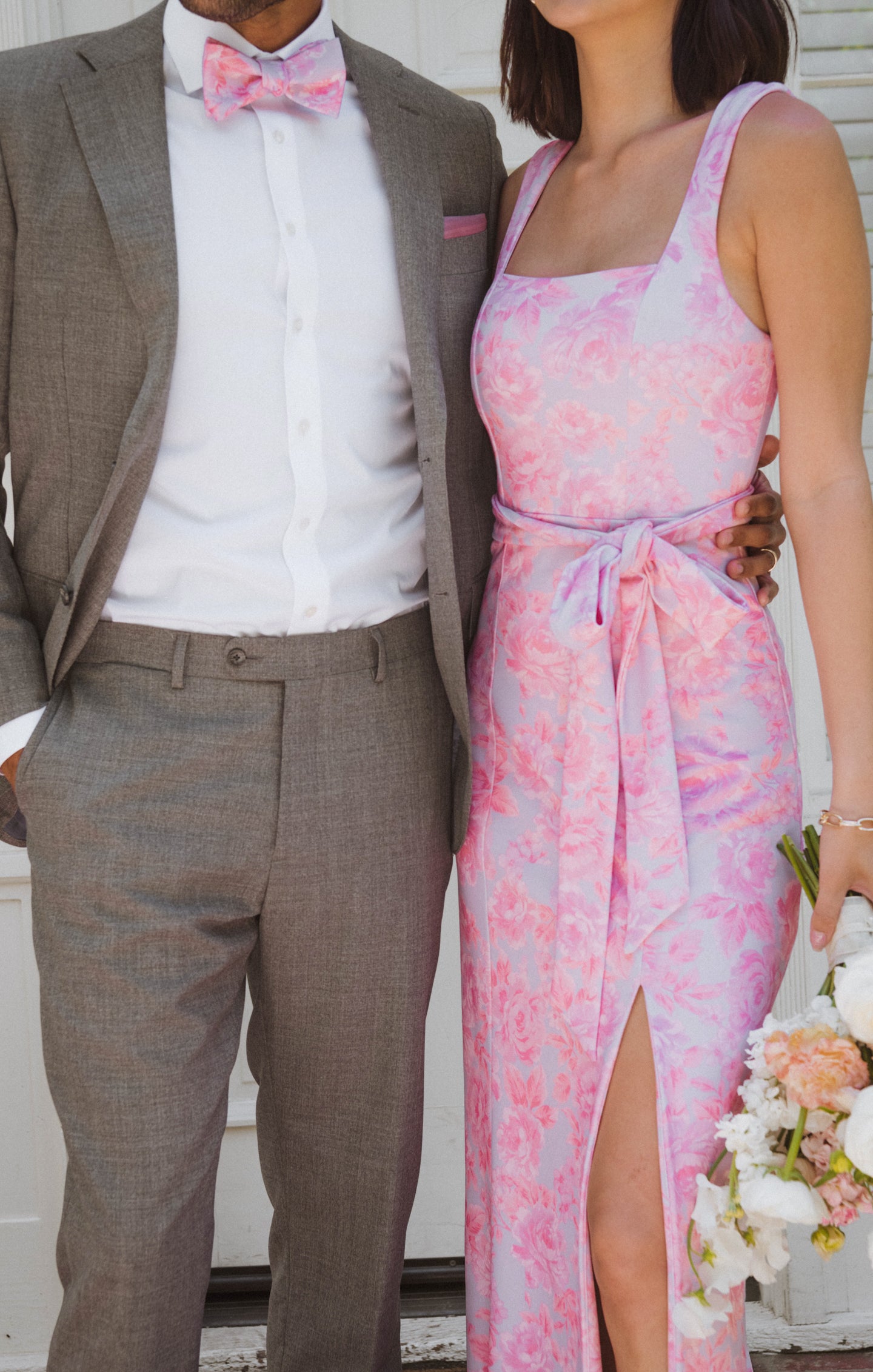 Blushing Floral Bow Tie for Weddings & Formal Events | Josh