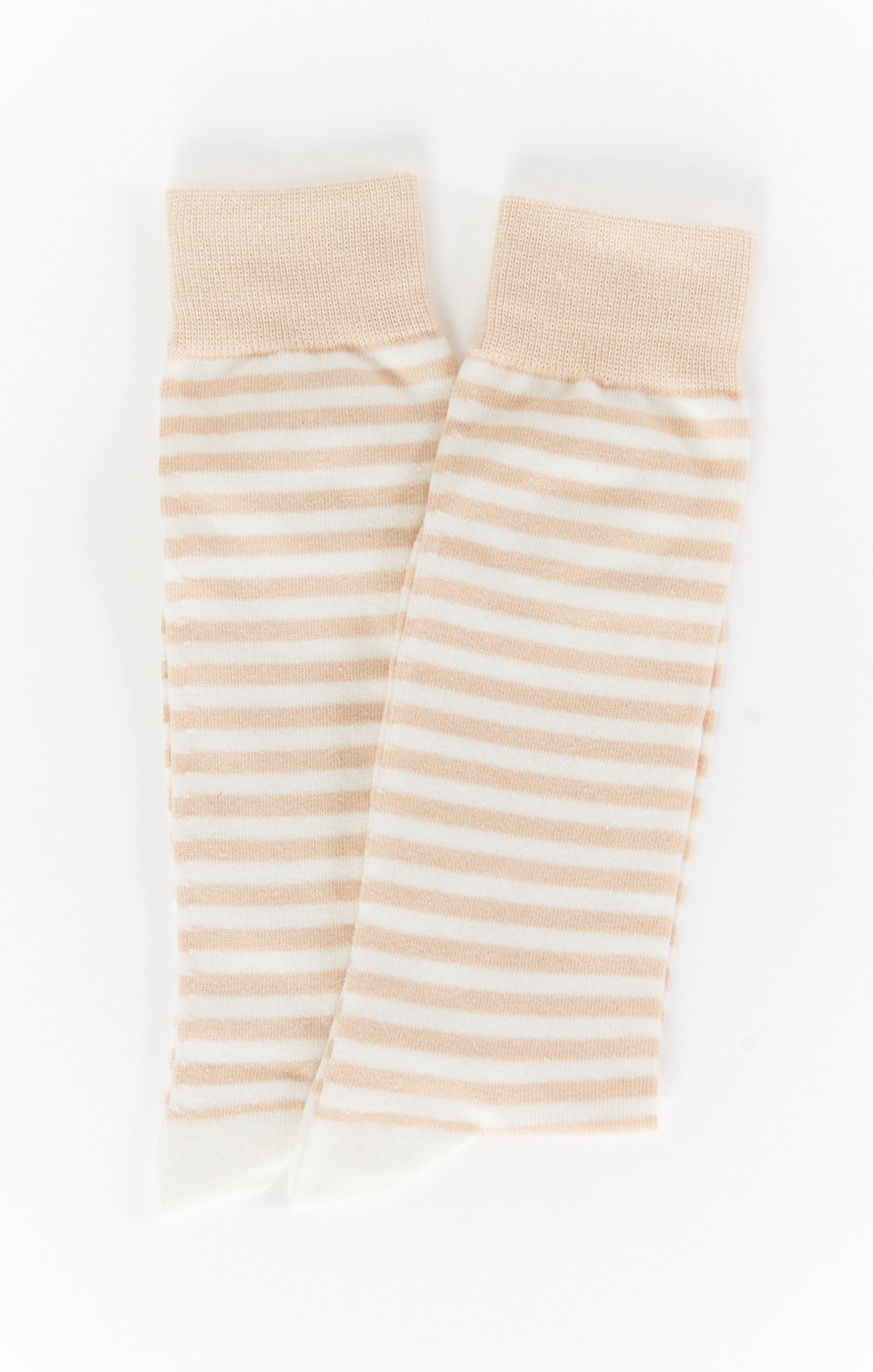 Champagne Striped Dress Socks for Weddings & Groomsmen | Owen