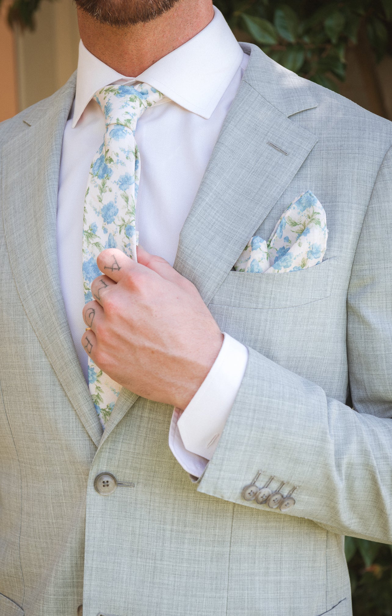 Charming Rose Pocket Square for Weddings & Formal Events | Sam