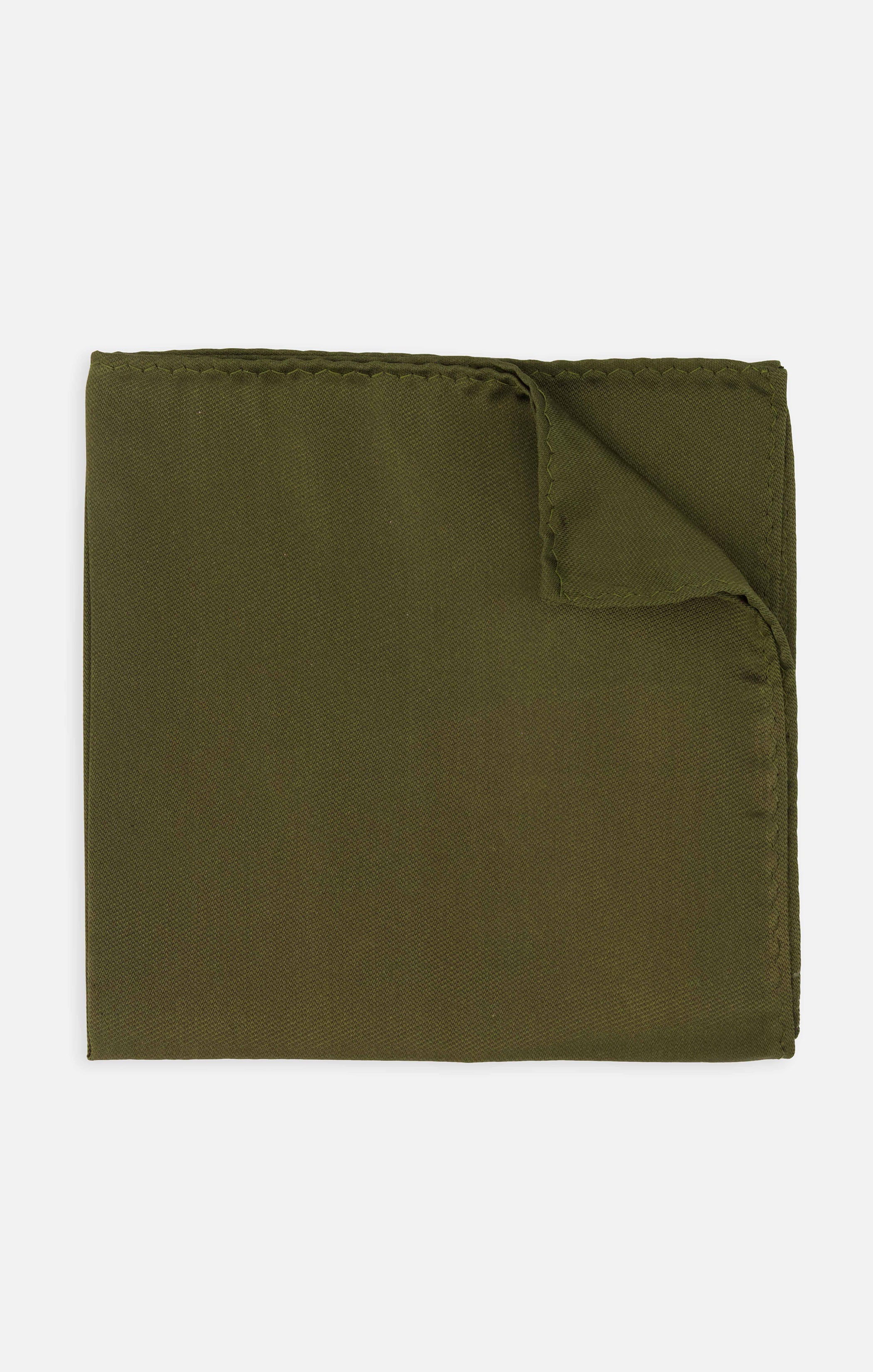 Rich Olive Solid Pocket Square for Men | Sam