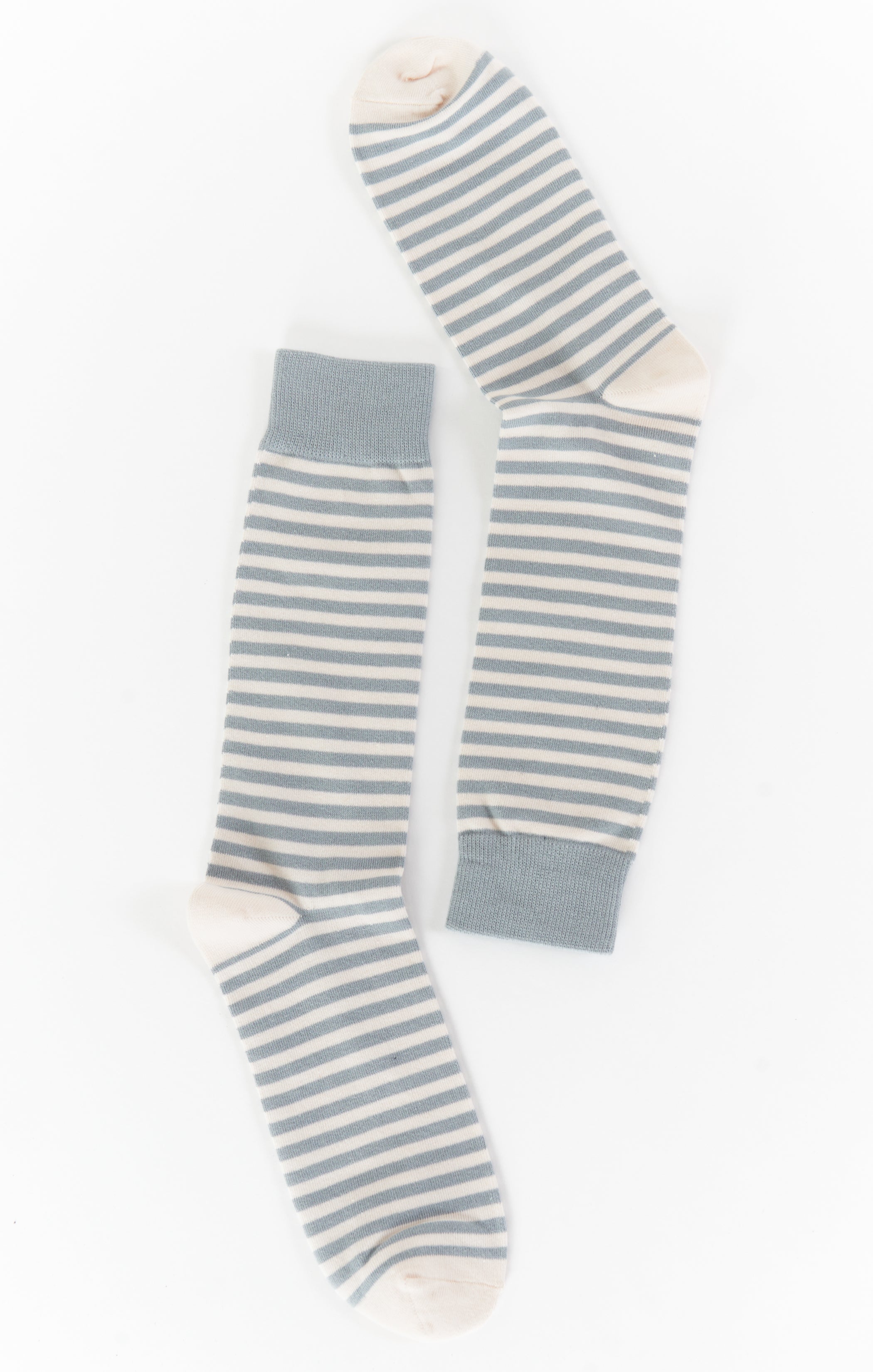 Silver Sage Stripe Dress Socks for Groomsmen & Weddings | Owen