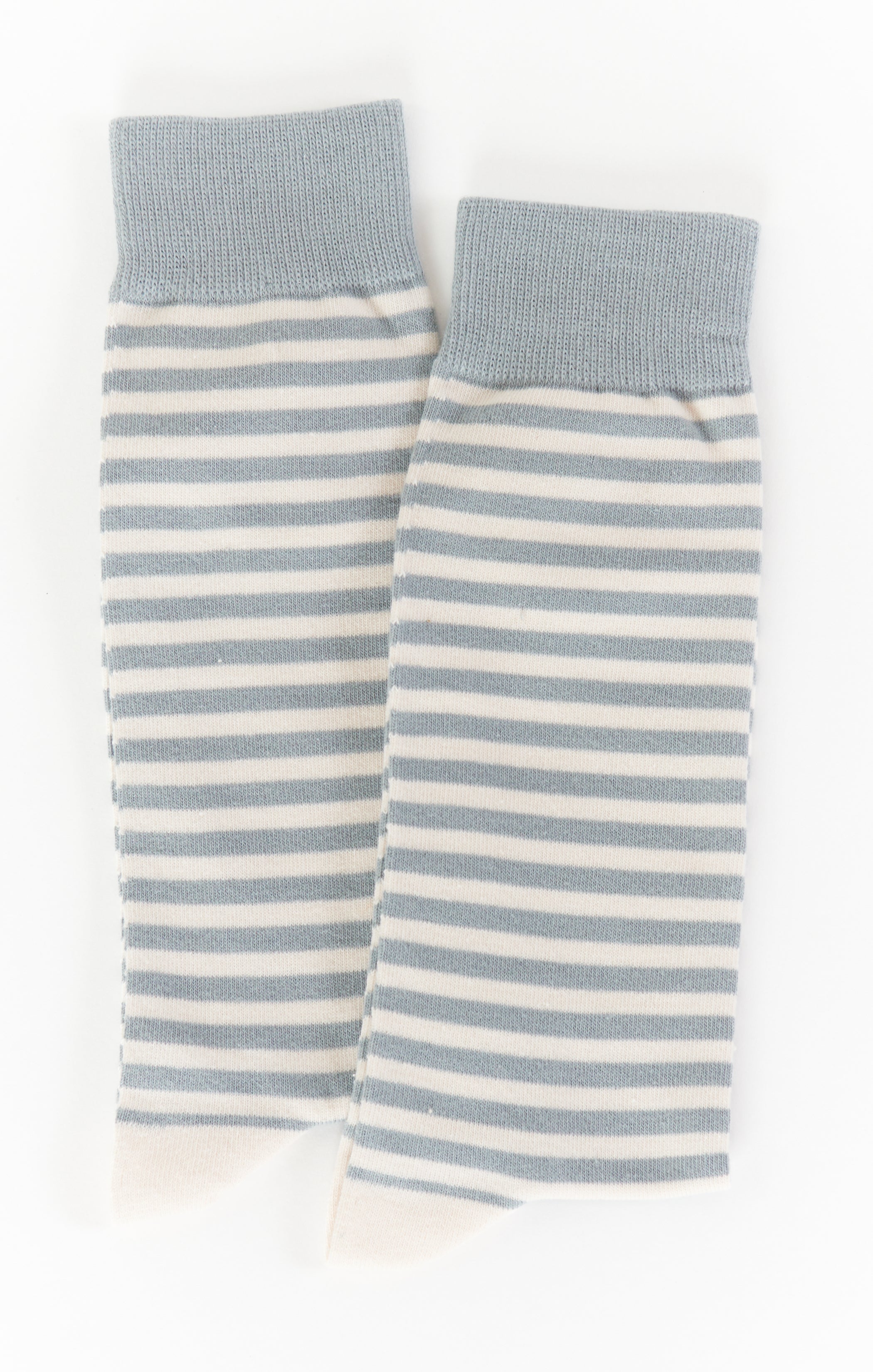 Silver Sage Stripe Dress Socks for Groomsmen & Weddings | Owen