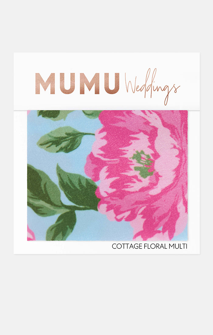 Bridesmaid Fabric Swatch | Cottage Floral Multi | Mumu Wedding