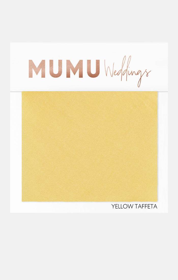 Yellow Taffeta Bridesmaid Fabric Swatch | Mumu Wedding