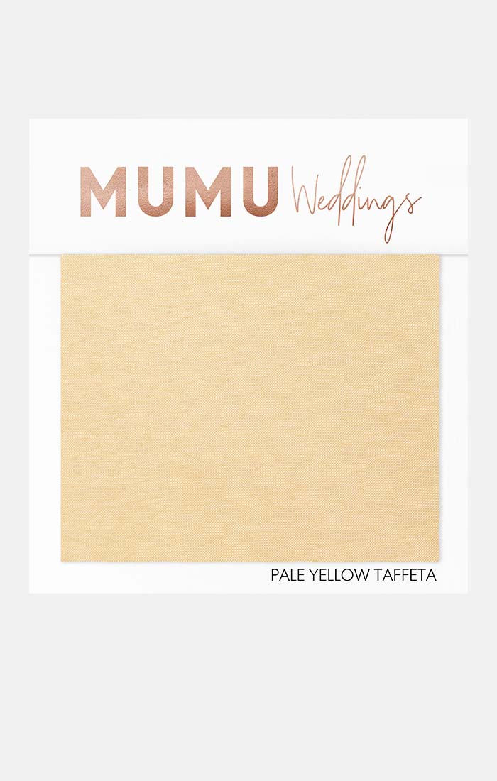 Pale Yellow Taffeta Bridesmaid Fabric Swatch | Mumu Wedding