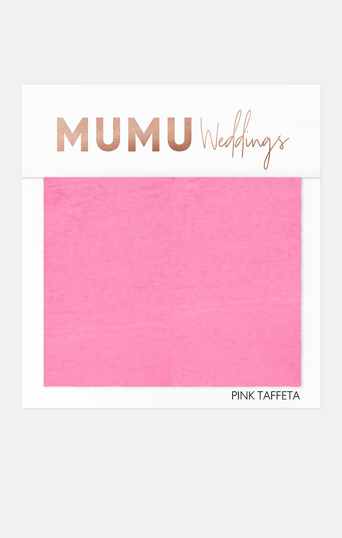 Pink Taffeta Bridesmaid Fabric Swatch | Mumu Wedding