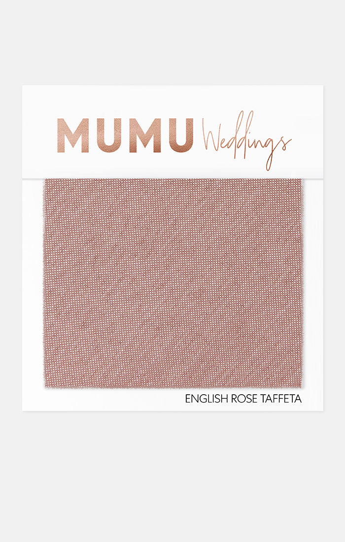 Bridesmaid Fabric Swatch | English Rose Taffeta for Wedding Color Selection