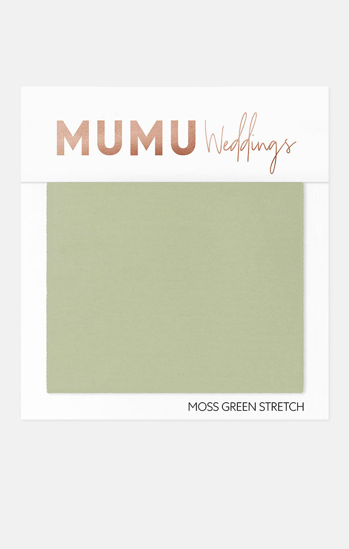 Bridesmaid Fabric Swatch | Moss Green Stretch for Wedding Color Matching