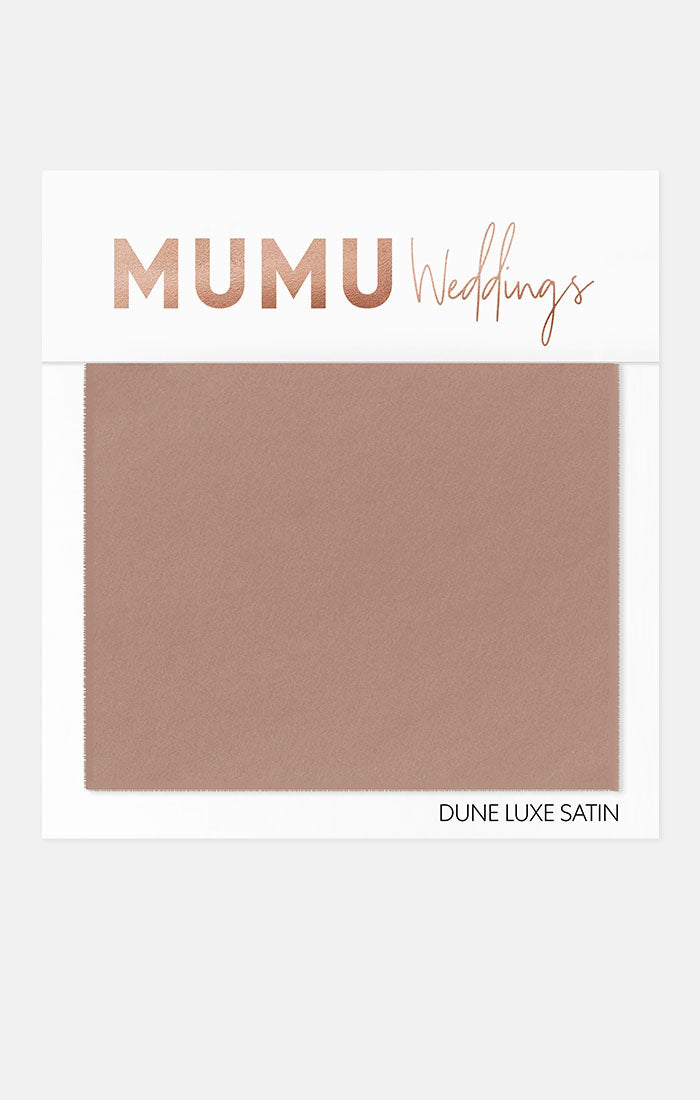Bridesmaid Fabric Swatch | Dune Luxe Satin for Wedding Color Matching