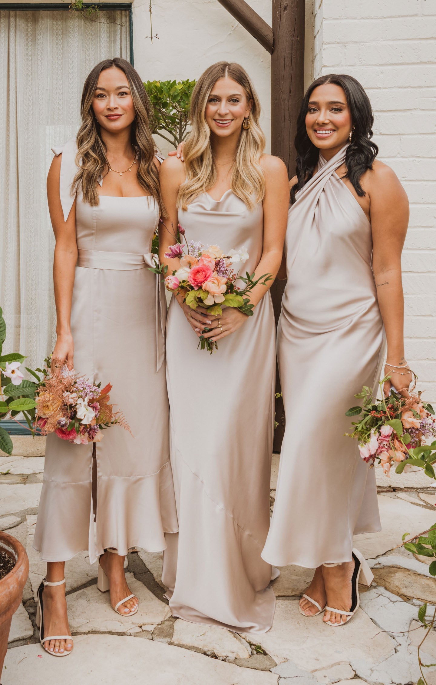 Bridesmaid Fabric Swatch for Wedding Color Matching | Show Me The Ring Luxe Satin