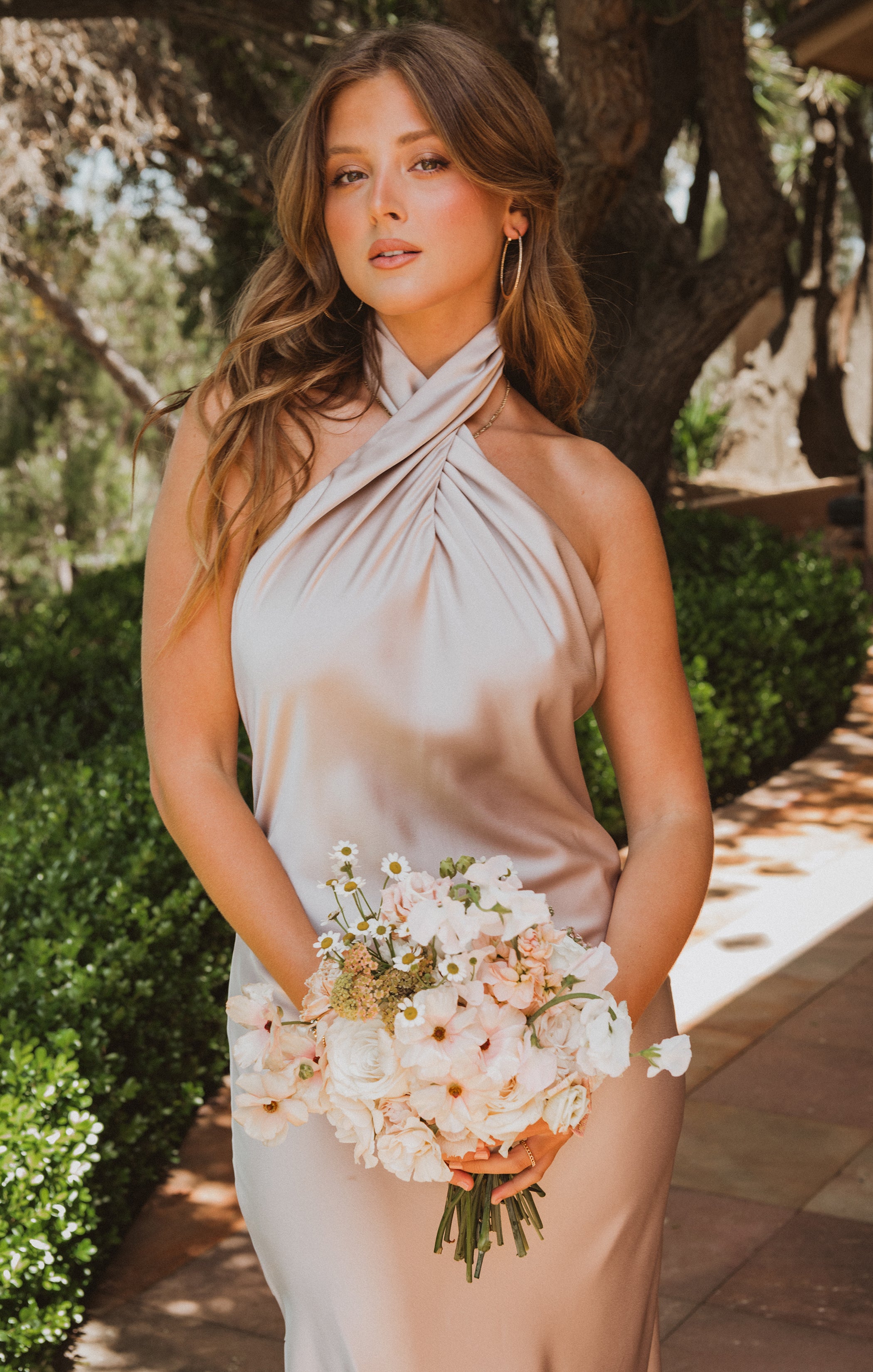 Bridesmaid Fabric Swatch for Wedding Color Matching | Show Me The Ring Luxe Satin