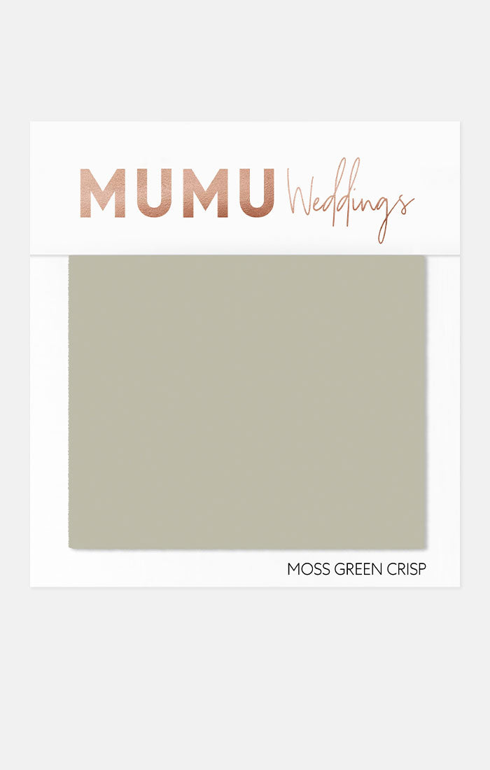 Moss Green Bridesmaid Fabric Swatch for Wedding Color Matching | Mumu